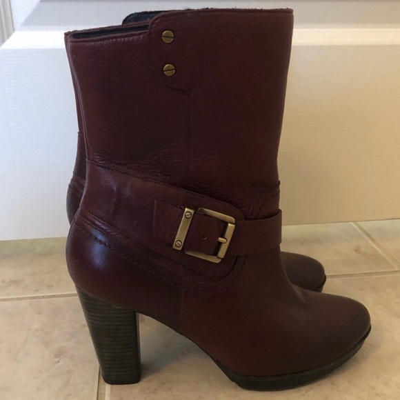 Clarks Artisan Lida Sayer Leather High Heel Mid Shaft Boots - Picture 4 of 10